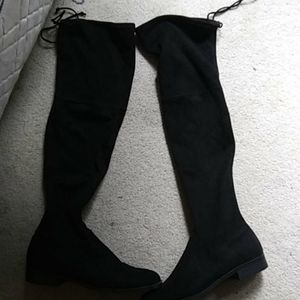Knee High Boots. Black suede leather. Great condit